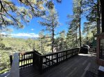 Enjoy a gorgeous view of Ruidoso from our treetop deck